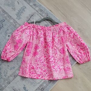 NWOT Lilly Pulitzer Winifred Top Pinata Pink New Blooms On The Bloc SzM